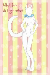 animal_crossing anthro blanca breasts featureless_face feline feline female fullshade mammal nintendo nude pinup pose solo tiu video_games what