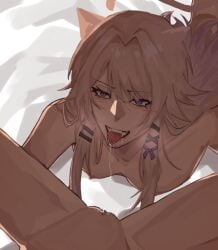 2females 2girl 2girls absurd_res cat_ears cat_tail catgirl drool drooling fangs female femdom herta_(honkai:_star_rail) honkai:_star_rail honkai_(series) lesbian_sex looking_at_viewer pov ruan_mei_(honkai:_star_rail) the_herta_(honkai:_star_rail) yuri yuri