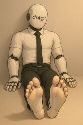 ai_generated chatgpt feet male male_only robot robot_boy robot_humanoid