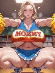 ai_generated anime_style big_breasts big_butt cameltoe cheerleader cheerleader_costume cheerleader_outfit cheerleader_uniform cleavage curvy curvy_female curvy_figure g-string mature_female mature_woman micro_panties milf mommy mother original original_character original_characters puffy_pussy robotkesh seductive seductive_look seductive_smile showing_panties solo solo_female squatting sweatdrop teasing thick_thighs thong underboob uniform upskirt visible_breath wide_hips