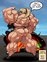 ass back_muscles biceps blonde_hair breasts female female_only gao-lukchup hair long_hair metroid muscles muscular muscular_arms muscular_back muscular_female muscular_legs muscular_thighs nintendo samus_aran