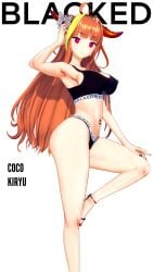 abused_paragon_(artist) blacked blacked_clothing blacked_female dragon_girl female female_only hololive kiryu_coco koidragoon koikatsu plain_background solo solo_female virtual_youtuber white_background