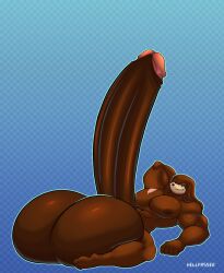 1boy abs absurd_res anthro balls bedroom_eyes big_balls big_muscles big_pecs big_penis checkered checkered_background echidna fan_character furry furry_male furry_only genitals hand_behind_head hellpasser hi_res huge_balls huge_pecs huge_penis hyper hyper_balls hyper_genitalia hyper_penis looking_at_viewer lying male male_only mammal mature mature_male monotreme muscular muscular_male narrowed_eyes on_back pattern_background pecs penis presenting scar seductive sega sharp_teeth simple_background smile smiling_at_viewer solo solo_focus solo_male sonic_(series) sonic_the_hedgehog_(series) teeth trial_the_echidna