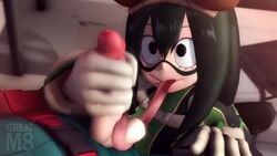 1boy 1boy1girl 1girls 3d animated asui_tsuyu_(hero_outfit) balls big_penis female gloved_handjob greatm8 green_hair handjob happy hero_outfit_(mha) huge_cock huge_penis increasing increasing_handjob izuku_midoriya izuku_midoriya_(hero_outfit) izutsu light-skinned_male light_skin long_hair looking_at_another looking_at_partner looking_at_penis male masturbation midoriya_izuku_(hero_outfit) mouth my_hero_academia penis penis_out shorter_than_30_seconds sound testicles tongue_on_balls tongue_on_testicles tsuyu_asui tsuyu_asui_(hero_outfit) uncensored video