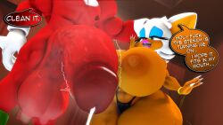 16:9 3d_(artwork) 4k absurd_res anthro aroused balls bat big_balls big_breasts big_butt big_penis bodily_fluids bracelet breasts breath butt claws clothed clothing digital_media_(artwork) dominant dominant_male dripping drooling duo echidna english_text faceless_character fangs female genital_fluids genitals gold_(metal) gold_bracelet gold_jewelry half-erect hand_on_head hi_res huge_balls huge_breasts huge_butt huge_penis hyper hyper_genitalia hyper_penis imminent_sex jewelry knuckles_the_echidna larger_male lips looking_at_genitalia looking_at_penis lustful_gaze male mammal monotreme motion_lines muscular muscular_male musky_balls musky_penis open_mouth open_smile penis precum precum_drip profanity rocketspuff rouge_the_bat saliva saliva_on_tongue sega size_difference smaller_female smile sonic_the_hedgehog_(series) speech_bubble submissive submissive_female teeth text thick_lips thick_thighs thong throbbing throbbing_penis topless topless_female underwear voluptuous_female widescreen