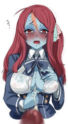 big_breasts cleavage cum cumming ejaculation minamoto_sakura penis pov zombie zombie_girl zombie_land_saga