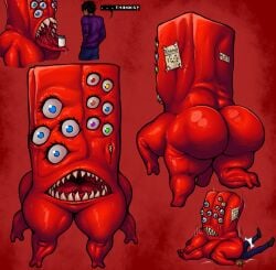 1boy 1girls ass audrey_(look_outside) bottom_heavy bubble_ass bubble_butt busty caked_up dat_ass dumptruck_ass enormous_ass fat_ass female female_focus giant_ass gigantic_ass huge_ass large_ass look_outside monster monster_girl multi_limb multiple_eyes multiple_legs nightmare_fuel nightmare_waifu plump_thighs sai0nhik4ri sam_(look_outside) sitting sitting_on_person thick thick_ass thick_thighs thighs thunder_thighs tongue_out voluptuous voluptuous_female