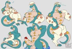 2026 3_toes 4_fingers anthro areola argen_(daikuhiroshiama) arm_warmers armwear artist_logo back_muscles balls barazoku beverage biceps big_balls big_bulge big_muscles big_pecs big_penis bubble_tea bulge claws clothing container cup daikuhiroshiama diamond_(marking) disposable_cup drink_on_pecs drinking_straw emanata english_text erect_nipples erection fangs feet fingerless_gloves fingers flexing genital_markings genitals glans gloves green_body hand_on_hip hands_behind_head hands_together handwear hat headgear headwear hi_res hisstocrat huge_pecs humanoid_genitalia humanoid_penis laugh legwear logo long_tail looking_at_viewer looking_back looking_back_at_viewer male mario_bros markings mostly_nude mostly_nude_anthro mostly_nude_male multiple_poses muscular muscular_anthro muscular_arms muscular_legs muscular_male muscular_thighs musical_note musical_symbol nintendo nipples nude nude_anthro nude_male onomatopoeia partially_submerged pecs penis penis_markings pose quads red_glans sitting smile smiling_at_viewer solo sound_effects standing stockings super_mario_3d_world symbol tail tan_balls tan_body tan_penis teeth text thick_arms thick_thighs thigh_highs toe_claws toeless_legwear toeless_stockings toeless_thigh_highs toes water watermark yellow_areola yellow_markings yellow_nipples