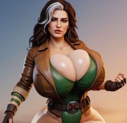 1girls 3d ai_generated big_ass big_breasts bimbo blonde_hair breasts brown_eyes bubble_butt marvel_rivals rogue_(marvel_rivals) rogue_(x-men) supermodel