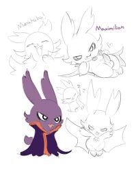 2026 absurd_res anthro balls black_eyes character_name cheek_tuft cloak clothed clothed_anthro clothed_male clothing digital_media_(artwork) erection exclamation_point eyes_closed facial_tuft fangs fur genitals grey_body grey_fur grey_tail grey_tuft heart_symbol hi_res kekitopu lagomorph laugh leporid looking_at_viewer male male_anthro mammal maximilian_(kekitopu) open_mouth open_smile orange_mouth overbite penis presenting presenting_penis pupils rabbit scut_tail short_tail simple_background sleeping smile solo sound_effects tail tapering_penis teeth text tuft vowelless vowelless_sound_effect white_background white_pupils white_sclera zzz