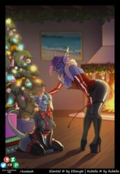 azaleesh breasts christmas draenei elantiel female holidays humanoid nipples rubella video_games void_elf warcraft whip world_of_warcraft