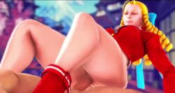 1boy 1girls 3d animated blonde_hair breasts capcom cowgirl_position curly_hair curvaceous curvy female female_on_top femdom happy_sex karin_kanzuki music no_panties orgasm penetration pleasure_face pussy ribbon riding sex sound spizzy straight street_fighter street_fighter_v thick_thighs thighs vaginal_penetration video voluptuous