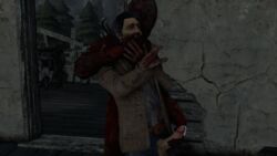 ace_visconti beard dead_by_daylight forced forced_orgasm from_behind gray_hair handjob handjob_from_behind penis the_trapper yaoi