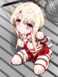 1girls anal_beads azur_lane bondage breasts cum cum_on_body cum_on_breasts cum_on_face cum_on_upper_body erect_nipples female female_only juneau_(azur_lane) rope rope_bondage skirt solo tears tie tillitruins