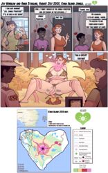 2018 anal anal_insertion anna_starling_(jamesab) big_breasts bikini comic dark-skinned_female dark_skin fruit_basket_(jamesab) island jamesab joy_winslow_(jamesab) leopard_print non_canon original_character plant plant_program_(jamesab) restrained tentacle tentacle_sex