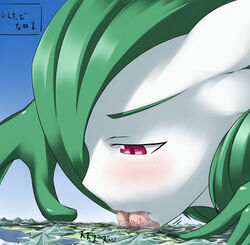 1girls city color destruction female female_gardevoir female_only gardevoir giantess green_hair licking macro nintendo ochiko ochiko_terada pink_eyes pokémon_(species) pokemon pokemon_(species) pokemon_rse solo tongue tongue_out vore white_skin