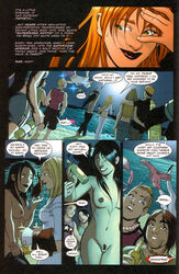 beach beach_party blonde_hair bobby_lane breasts burnout caitlin_fairchild comic completely_nude completely_nude_female dark-skinned_female dark_skin dc_comics edit freefall_(gen¹³) gen¹³ grunge jason_martin metahuman nate_(gen¹³) nude nude_female nude_filter nudity pubic_hair rick_mays sarah_rainmaker superhero superheroine un-censor undressing wildstorm_fx