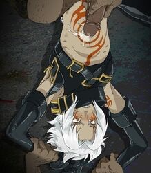 .hack .hack//g.u. .hack//roots 3boys age_difference anonymous assisted_rape boy_rape clenched_teeth cum cum_on_stomach fat_man forced forced_yaoi haseo huge_cock penis petite rape restrained scared shirt_lift target tear yaoi