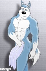 abs anthro canine dog exile fabfelipe fur looking_aside male male_only mammal nude road_rovers solo standing tagme tail