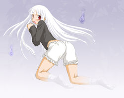 aisaka_sayo ass bloomers blush clothing hitodama kasuga_yukihito looking_back mahou_sensei_negima! panties