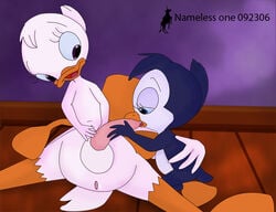 1boy 2girls age_difference anus character_request completely_nude_female completely_nude_male cub disney ducktales fellatio ffm_threesome lying_on_back nameless_one_(artist) on_back penis scrooge_mcduck skittles spread_legs uncensored webby_vanderquack