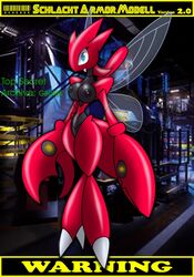 breasts color female female_only front_view gb_of_bs nintendo nipples nude pokemon scizor solo standing tagme