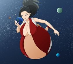 damnitshuge giantess huge_belly huge_breasts momo_yaoyorozu my_hero_academia planetary pregnant questionable ready_to_pop vore