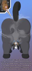 anal_vore anthro anus balls canid canine canis dog english_description internal_view male monologue musk musk_clouds sunflower_fox tagme