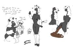 anthro anthro_only anus arm_tuft ass black_body body_outline bones_in_feces bovid breasts caprine claws collarbone cumming_while_shitting death duo excessive_feces eyelashes fanta_(serth) feces female genitals gesture giraffe giraffid hand_gesture hi_res hooves horn in_throat leg_tuft long_neck mammal nipples orgasm pilosan sagging_breasts scat serth sheep skinny skull_in_feces slim sloth tall transformation tuft v_sign verithyntei vore vulva white_eyeshadow wool_hair xenarthran
