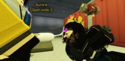 3d agent_(decaying_winter) angry angry_female annoyed annoyed_female aurora_(swarmerrbxl) axe before_rape before_sex black_hair blowjob crying cum cum_in_mouth cum_inside cum_on_tongue cumming decaying_winter dialogue english_text firefighter firefighter_uniform impending_sex large_penis letterman_jacket object_in_ass object_insertion plate_carrier purple_eye purple_hair rape raped_by_enemy restrained restrained_arms roblox roblox_game robloxian self_upload shotgun_shell sledge_queen sledgehammer slurp slurping sticking_out_tongue swarmerrbxl tactical_gear text vest voluptuous yellow_eye
