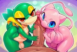absurd_res ai_generated anthro ass balls big_butt big_penis blue_eyes blush bodily_fluids breasts collaborative collaborative_sex cum cumshot duo_focus ejaculation erection eyelashes faceless_character faceless_male first_person_view generation_1_pokemon generation_5_pokemon genital_fluids genitals green_body group group_sex handjob heart hellsonger hi_res human human_on_anthro human_on_feral humanoid_genitalia humanoid_penis interspecies larger_male looking_at_viewer male male/male male_pov mammal mew mythical_pokemon nintendo nipples nude oral orgasm penile penis pink_body pokemon pokemon_(species) pokephilia red_eyes sex short_stack simple_background size_difference smile snivy sweat thick_thighs threesome trio vein veiny_penis white_background