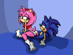 amy_rose duo eulipotyphlan female hedgehog lewdsharx love male mammal on_top reverse_cowgirl_position sex sonic_(series) sonic_the_hedgehog