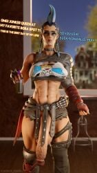 femshoptop junker queen from overwatch by opala3d