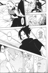 akatsuki akatsuki_(naruto) comic dialogue doujinshi english_text female headband human koala_machine kuroageha male naruto naruto_shippuden ninja sakura_haruno sasuke_uchiha sex text uchiha_itachi