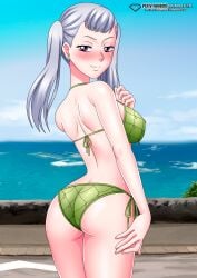 1girls ass bbmbbf black_clover blush bra breasts diamond_level female female_only looking_at_viewer noelle_silva palcomix pietros_secret_club solo underwear