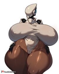 1girls ai_generated breasts cameltoe dark-skinned_female dark_skin female female_only haydee haydee_(game) huge_breasts rocksolidart solo solo_female thick_thighs wide_hips