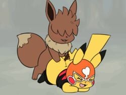 2boys 3_toes all_fours animated ass ass_up bestiality big_ass black_fur blush brown_fur butt_grab chest_tuft closed_eyes cosplay_pikachu dipstick_ears dipstick_tail doggy_style duo ears_up eevee feral feral_on_feral fluffy fluffy_tail from_behind_position fur furry hand_on_butt head_down interspecies lkiws long_ears loop male mask multicolored_tail nagisa_(pokemon) nintendo open_mouth pikachu pikachu_libre pokémon_(species) pokemon pokemon_rgby pokemon_sm rodent rule_63 sex shortstack snout tail tan_fur thick_thighs toes tongue tuft video_games wide_hips yellow_fur zoophilia