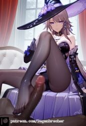 1girls ai_generated degenbrecher footjob honkai:_star_rail honkai_(series) pantyhose patreon patreon_username subscribestar subscribestar_username the_herta_(honkai:_star_rail)