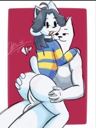 annoying_dog_(undertale) anthro duo female hi_res male male/female marxtd penetration temmie_(undertale) undertale undertale_(series)