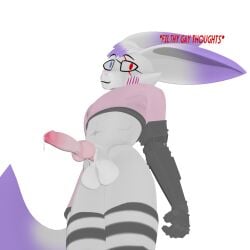 3d alpha_channel animal_genitalia animal_penis anthro arctic_fox aroused balls big_ears big_tail blender_(artwork) blush bodily_fluids canid canine canine_genitalia canine_penis cel_shading clothing cum cum_drip digital_media_(artwork) dripping erection eye_markings femboy fennec_fox fox fur genital_fluids genitals hair heterochromia hoodie hybrid knot leaking_precum legwear male mammal markings navel penis pink_clothing pink_hoodie pink_nose pink_penis pink_topwear precum precum_drip purple_body purple_fur robotic_arm scar science_fiction shaded sheath slim smile smirk solo tail thigh_highs thoughts topwear true_fox white_body white_fur wild_(wilds_closet) wilds_closet