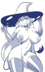 bigdeadalive character_request copyright_request cow_ears cow_girl nipples pussy tagme witch witch_hat