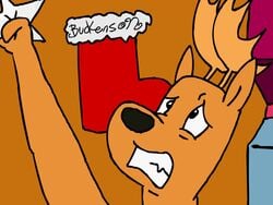 2018 animated areolae ass big_areolas breasts buck buckenson_the_deer canine christmas christmas_star christmas_tree dadashiefagg0t deer female furry huge_breasts hyper male no_humans nude original_character penis suzaleena_q_hund testicles video what