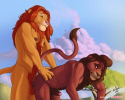 anal anal_sex disney furry kovu kovu_(the_lion_king) lion male penis sexbad simba_(the_lion_king) the_lion_king the_lion_king_ii:_simba's_pride