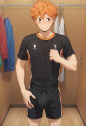 ai_generated bulge gay haikyuu!! hinata_shouyou shorts yaoi