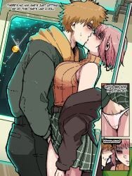 1boy 1girls ashley_graham_(cosplay) belted_skirt breasts chainsaw_man chikan clothed_female clothed_sex comic denji_(chainsaw_man) emotionless emotionless_female english_text fami_(chainsaw_man) femsub fingering fingering_partner fully_clothed fully_clothed_female hand_in_another's_panties hand_in_panties indifference indifferent kissing kissing_while_fingering kissing_while_masturbating maledom mark_gavatino molesting panties parody pleated_skirt public public_sex skirt skirt_lift standing_sex tagme text tomboy train train_interior unamused unbothered uncaring underwear unenthusiastic utter_domination white_panties