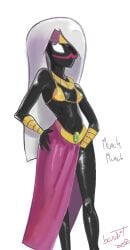 alien alien_girl alien_humanoid crown duck_dodgers female female_focus female_only looney_tunes martian martian_(duck_dodgers) queen_tyr'ahnee skimpy skimpy_clothes warner_bros warner_brothers white_hair