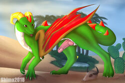 anthro desert dragon invalid_tag male male_focus oasis penis shima_laqi terran yoshifinder young