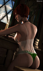 3d ass bomyman cd_projekt_red female female_only panties red_hair see-through shani solo the_witcher the_witcher_(series) the_witcher_3:_wild_hunt