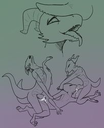 2018 anthro anthro_on_anthro cum cum_in_mouth cum_in_pussy cum_inside double_penetration fellatio female forced group group_sex highres kobold male messy open_mouth oral oral_penetration penetration penis pinned pussy rape ryder_sechrest sex straight threesome vaginal_penetration