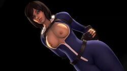 3d ambrosine92 animated bodysuit breasts breasts_out female heroes_of_the_storm lt._morales medic_(starcraft) nipples no_sound open_clothes short_hair solo standing starcraft video